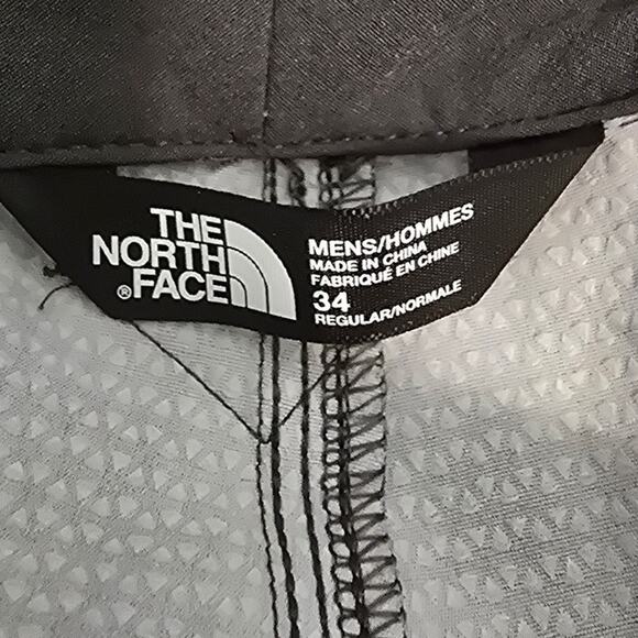 The North Face Men's Gray Blue Plaid Athletic Pockets Shorts 34 - Picture 4 of 5